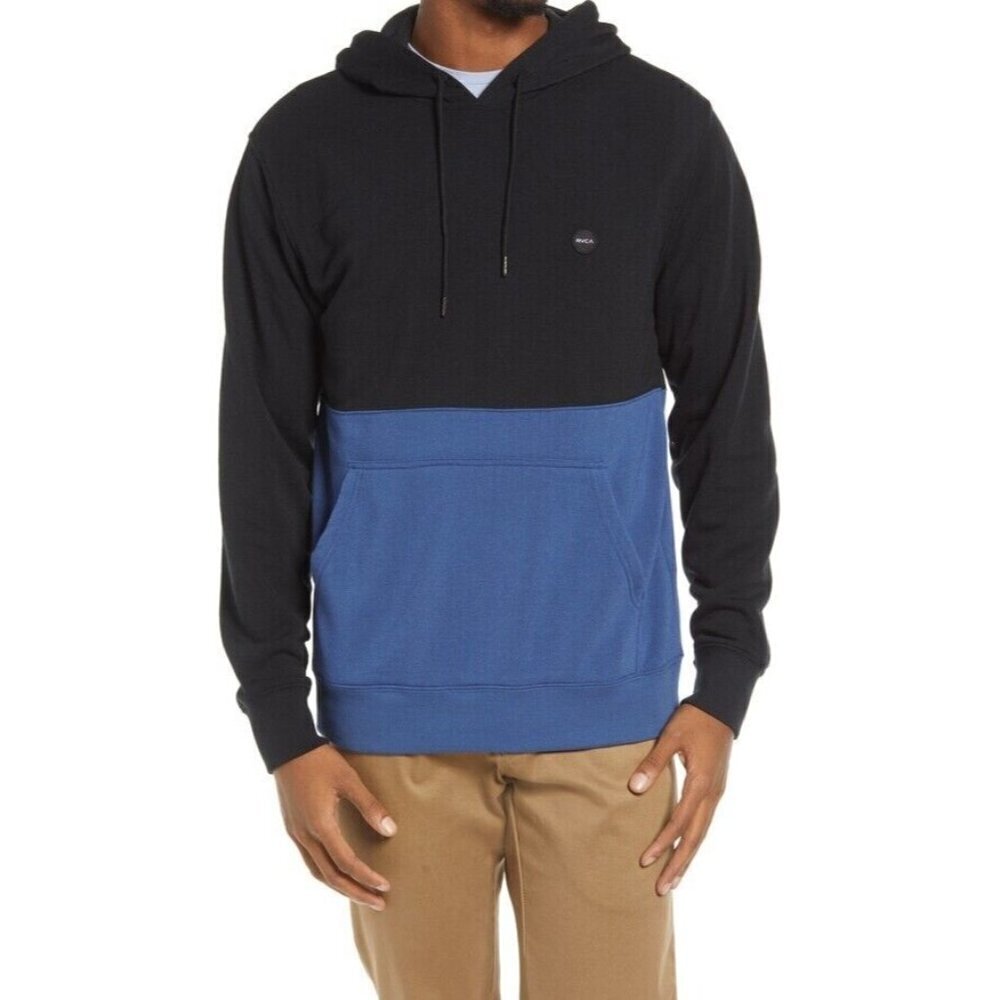 RVCA BNWOT MENS hooded "carson" sweatshirt sz small colorblock